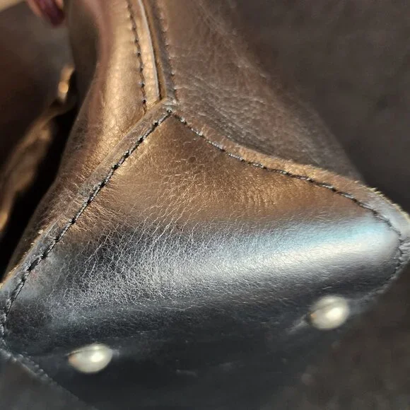 Patricia Nash Black Leather Satchel - Picture 5 of 13